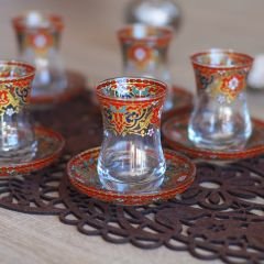 ÇİNİLİ İZNİK ÇAY SETİ