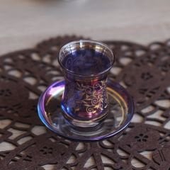 LÜSTER SARMAŞIK ÇAY SETİ - LACİVERT