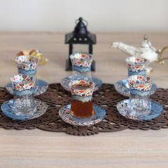 ÇİNİLİ DERYA ÇAY SETİ