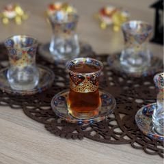 ÇİNİLİ KÜTAHYA ÇAY SETİ