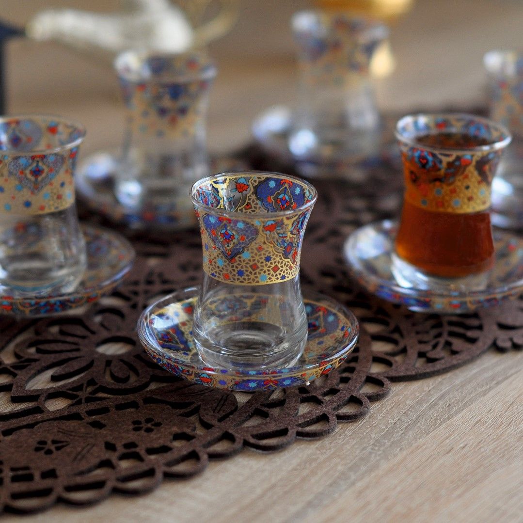 ÇİNİLİ KÜTAHYA ÇAY SETİ