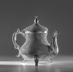 METAL TAŞLI DEMLİK - GÜMÜŞ