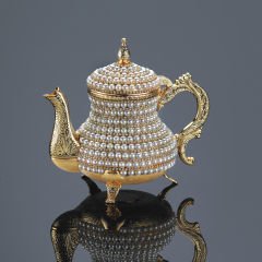 METAL İNCİ TAŞLI DEMLİK - ALTIN