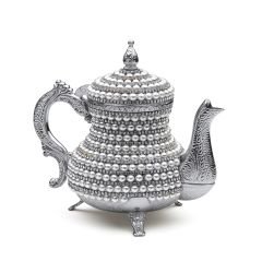 METAL İNCİ TAŞLI DEMLİK - GÜMÜŞ