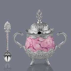 METAL PEMBE ŞEKERLİK - GÜMÜŞ