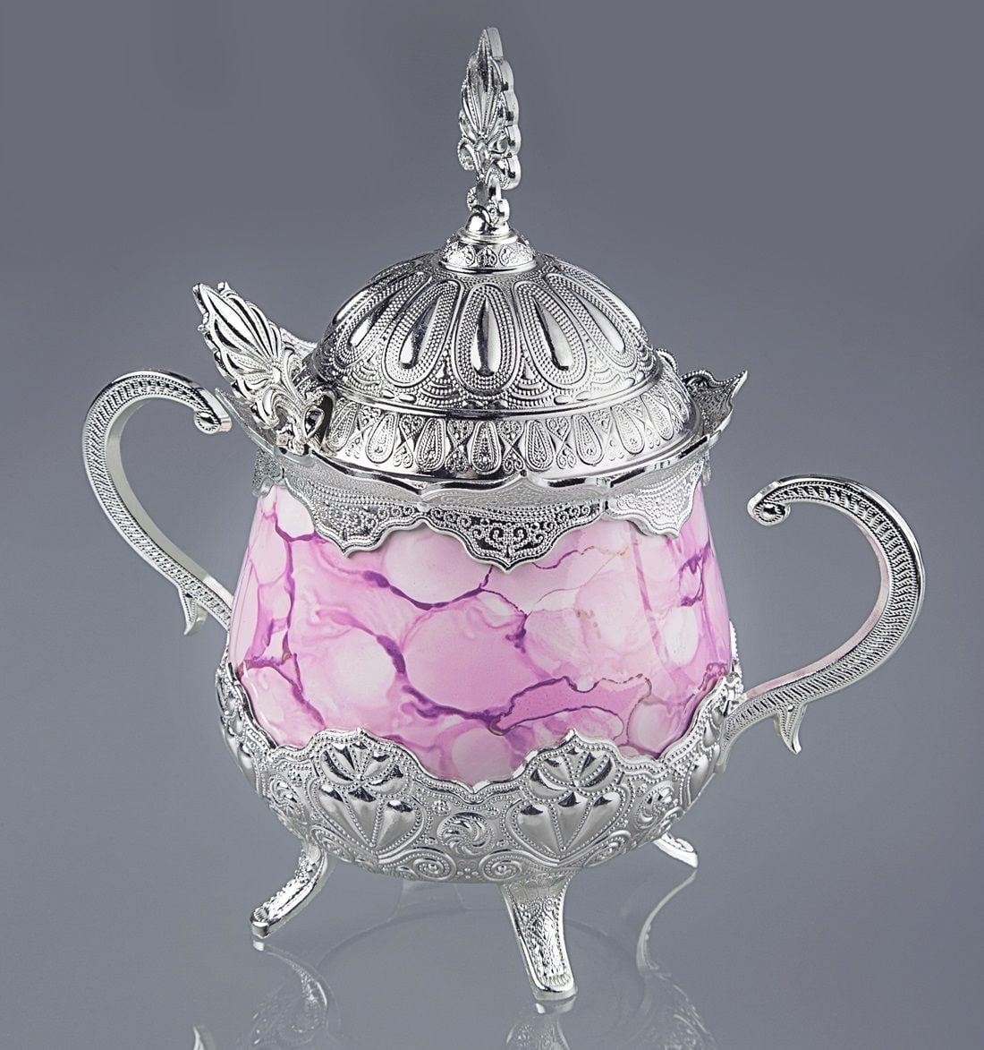 METAL PEMBE ŞEKERLİK - GÜMÜŞ