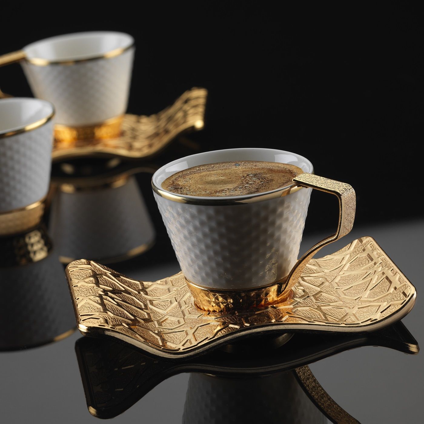 SELÇUKLU KAHVE SETİ - ALTIN