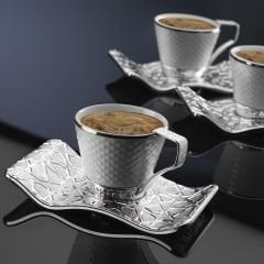 SELÇUKLU KAHVE SETİ - GÜMÜŞ