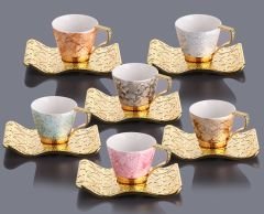 SELÇUKLU KARIŞIK KAHVE SETİ - ALTIN