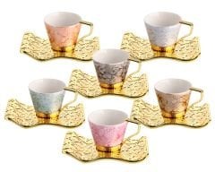 SELÇUKLU KARIŞIK KAHVE SETİ - ALTIN