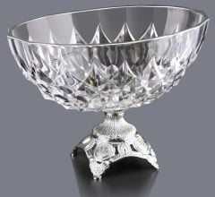 METAL KAİDELİ CAM GONDOL - GÜMÜŞ