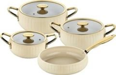 OMS ALLURE 7 PARÇA SERAMİK TENCERE SETİ ALTIN
