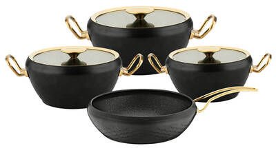 OMS SİRENA GRANİT TENCERE TAVA SETİ