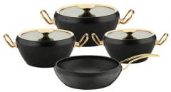 OMS SİRENA GRANİT TENCERE TAVA SETİ