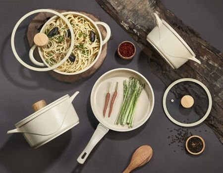 OMS OYSTER 7 PARÇA SERAMİK TENCERE TAVA SETİ