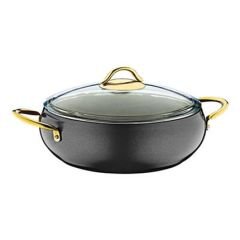 OMS ELEGANT 7 PARÇA TENCERE TAVA SETİ Füme