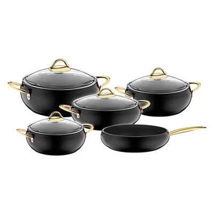 OMS ELEGANT 9 PARÇA TENCERE TAVA SETİ