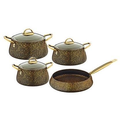 OMS KEOPS 7 PARÇA TENCERE SETİ Altın