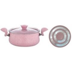 OMS GRANİT GÜVEÇ TENCERE SETİ Pembe