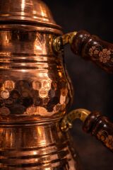 2 KİŞİLİK BAKIR DÖVME KÜÇÜK ÇAYDANLIK – GELENEKSEL ŞIKLIK