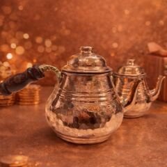 2 KİŞİLİK BAKIR DÖVME KÜÇÜK ÇAYDANLIK – GELENEKSEL ŞIKLIK