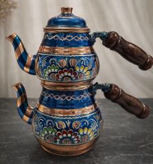 TEK KİŞİLİK ERZİNCAN İŞİ İŞLEMELİ MİNİ BAKIR ÇAYDANLIK – EL İŞÇİLİĞİ