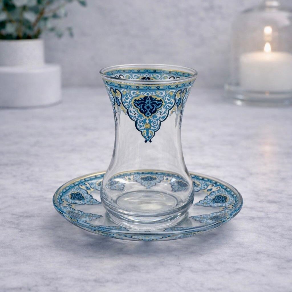 ÇİNİLİ SAFİR ÇAY SETİ