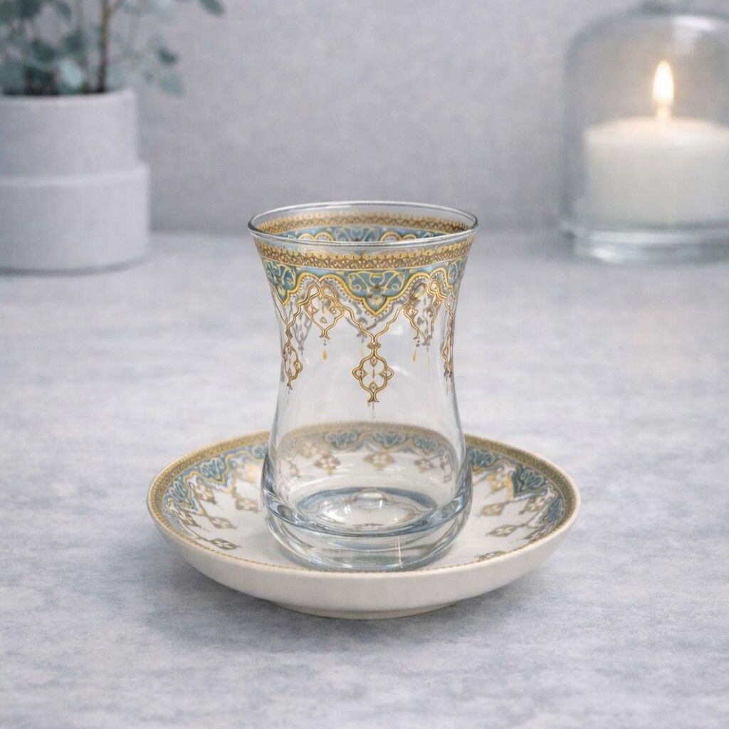 PORSELEN REVAK DESENLİ ÇAY SETİ