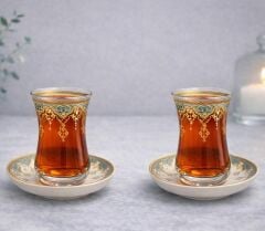 PORSELEN REVAK DESENLİ ÇAY SETİ