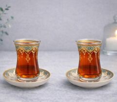 PORSELEN REVAK DESENLİ ÇAY SETİ
