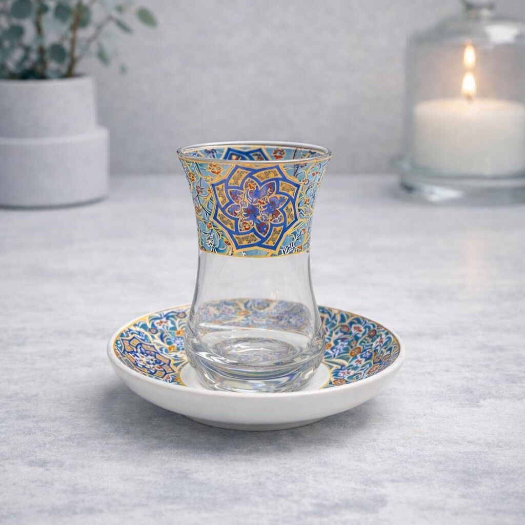 PORSELEN RÜZGAR GÜLÜ ÇAY SETİ