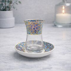 PORSELEN RÜZGAR GÜLÜ ÇAY SETİ