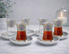 PORSELEN RÜZGAR GÜLÜ ÇAY SETİ