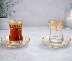 YALDIZ SARMAŞIK ÇAY SETİ - ALTIN