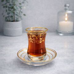 YALDIZ SARMAŞIK ÇAY SETİ - ALTIN