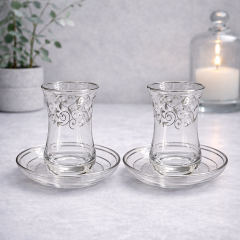 YALDIZ SARMAŞIK ÇAY SETİ - GÜMÜŞ