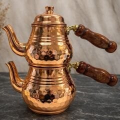 TEK KİŞİLİK MİNİ DÖVME BAKIR ÇAYDANLIK – GELENEKSEL ŞIKLIK