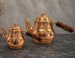 TEK KİŞİLİK MİNİ DÖVME BAKIR ÇAYDANLIK – GELENEKSEL ŞIKLIK