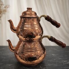 BÜYÜK BOY BAKIR SEMAVER – GELENEKSEL ÇAY KEYFİ VE ŞIK TASARIM