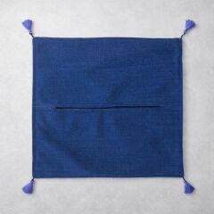 MANDALA DESENLİ LACİVERT YASTIK KILIFI – 45x45 CM