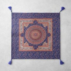 MANDALA DESENLİ LACİVERT YASTIK KILIFI – 45x45 CM