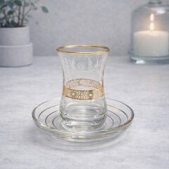 DÜMEN DESENLİ ÇAY SETİ – ZARİF VE ŞIK SUNUM