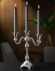 3 KOLLU KÜÇÜK ŞAMDAN – GÜMÜŞ | 29 CM