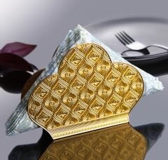 ALTIN DESENLİ METAL PEÇETELİK – ŞIK VE ZARİF SUNUM