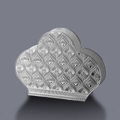 GÜMÜŞ DESENLİ METAL PEÇETELİK – ŞIK VE ZARİF SUNUM