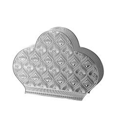 GÜMÜŞ DESENLİ METAL PEÇETELİK – ŞIK VE ZARİF SUNUM