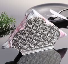 GÜMÜŞ DESENLİ METAL PEÇETELİK – ŞIK VE ZARİF SUNUM