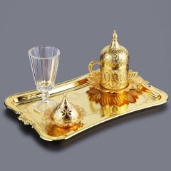 TEK KİŞİLİK DAMAT KAHVESİ SETİ – GELENEKSEL ŞIKLIK VE ZARAFET