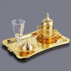 TEK KİŞİLİK DAMAT KAHVESİ SETİ – GELENEKSEL ŞIKLIK VE ZARAFET