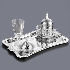 TEK KİŞİLİK DAMAT KAHVESİ SETİ – GÜMÜŞ ŞIKLIĞI VE ZARAFET